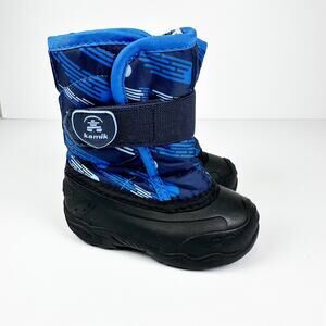 Kamik Snowybug 2 Faux Fur Lined Waterproof Snow Boot Blue Baby US 5 EU 22‎